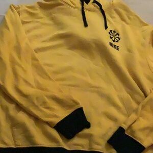 Nike Yellow Hoodie with Black Accents